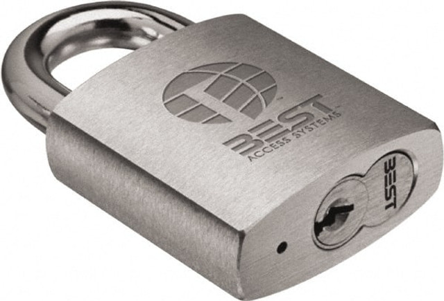 Best 41B72L Padlock: Brass Body & Stainless Steel Shackle, 2" High, 1-3/4" Wide