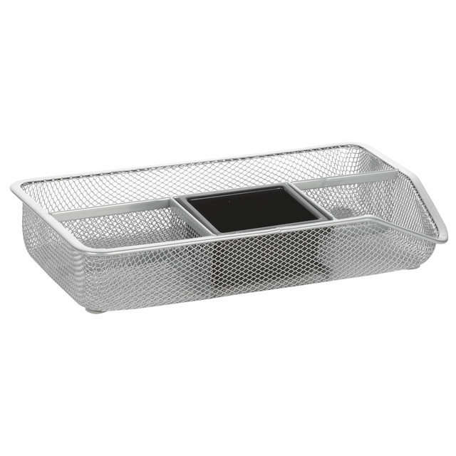 OFFICE DEPOT OfficeMax DSN-203 Brenton Studio Silver Mesh Drawer Organizer