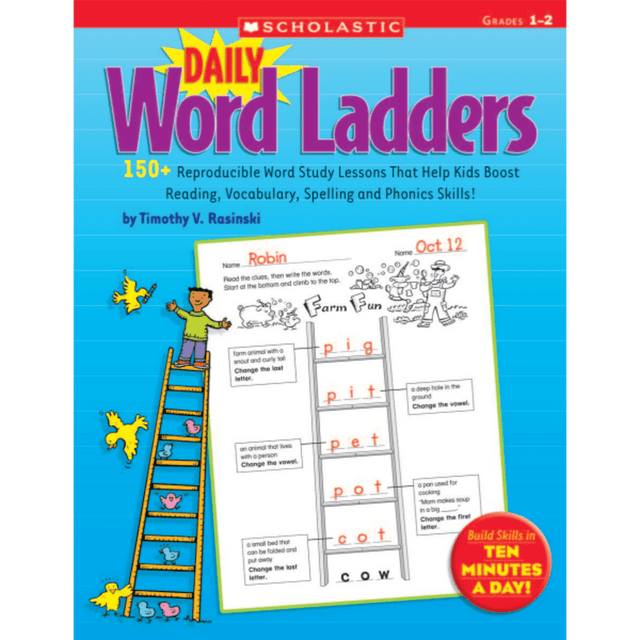 SCHOLASTIC INC 9780545074766 Scholastic Daily Word Ladders: Grades 1-2, 176 Pages (88 Sheets)