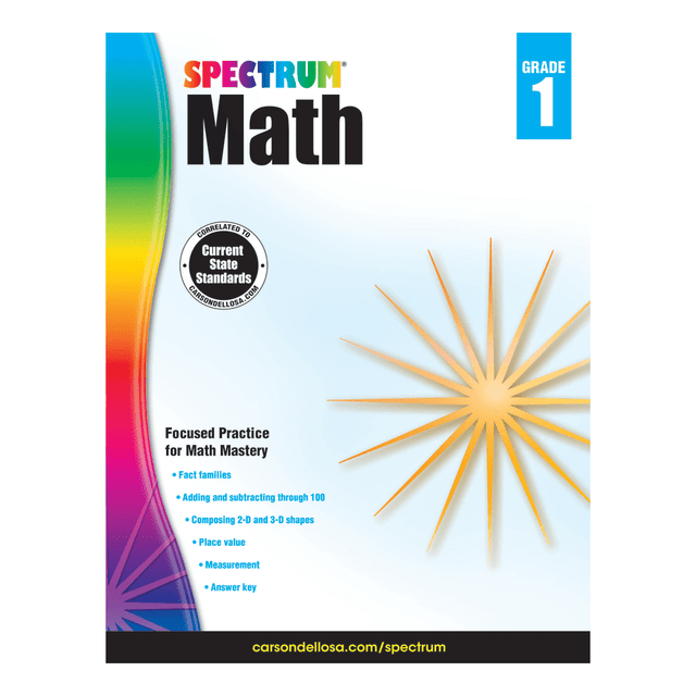 CARSON-DELLOSA PUBLISHING LLC Carson-Dellosa 704561  Spectrum Math, Grade 1