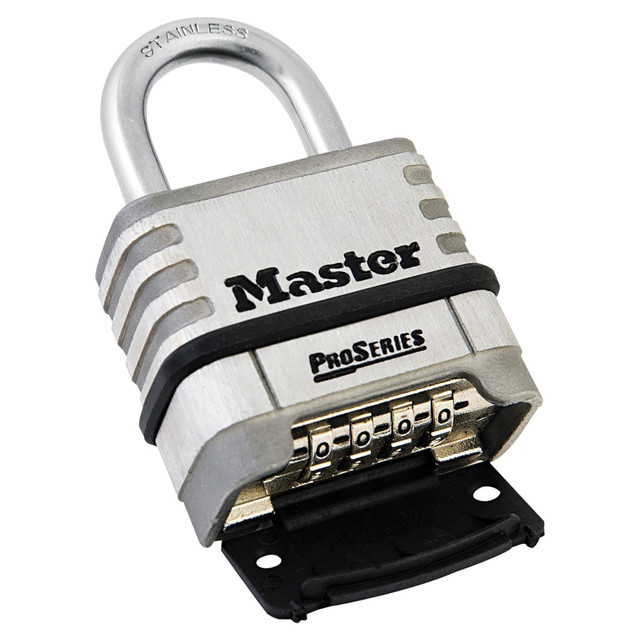 MASTER LOCK COMPANY LLC Master Lock 1174D  ProSeries Stainless Steel Combination Lock, 5/16in, Stainless Steel