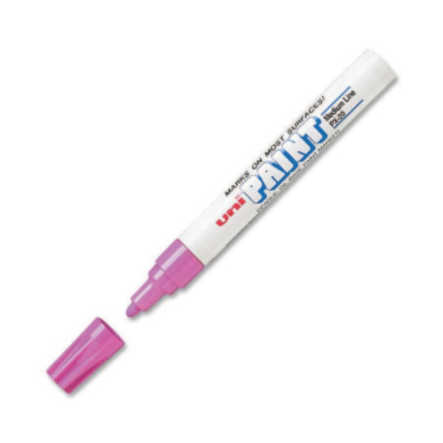 MITSUBISHI PENCIL CO.UK LTD 63611 uni-ball Uni-Paint PX-20 Oil-Based Medium Point Marker - Medium Marker Point - Pink Oil Based Ink - White Barrel - 1 Each MITSUBISHI PENCIL CO.UK LTD 63611 uni-ball Uni-Paint PX-20 Oil-Based Medium Point Marker - Medium Marker Point - Pink Oil Based Ink - White Barrel - 1 Each