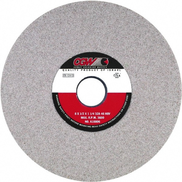 CGW Abrasives 37752 Surface Grinding Wheel: 14" Dia, 2" Thick, 5" Hole, 46 Grit, H Hardness