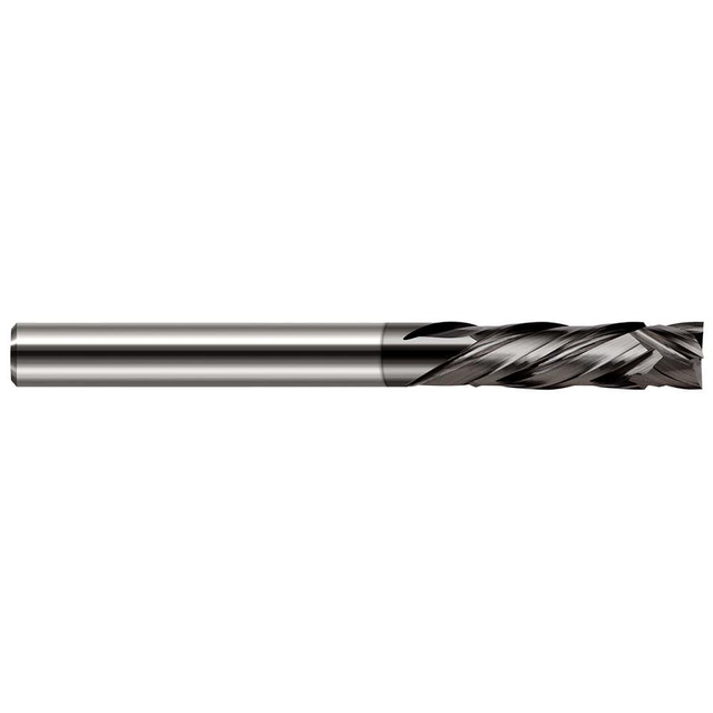 Harvey Tool 993716-C4 Square End Mill: 1/4'' Dia, 3/4'' LOC, 1/4'' Shank Dia, 2-1/2'' OAL, 4 Flutes, Solid Carbide