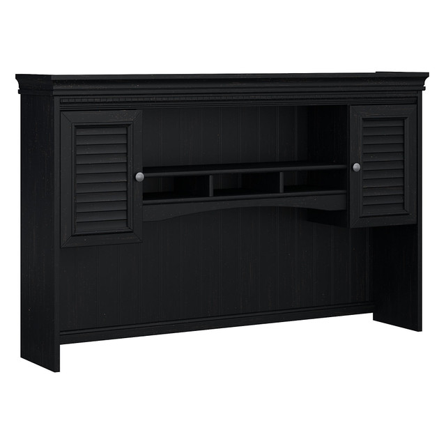 BUSH INDUSTRIES INC. WC53931-03 Bush Furniture Fairview 60inW L Shaped Desk Hutch, Antique Black/Hansen Cherry, Standard Delivery BUSH INDUSTRIES INC. WC53931-03 Bush Furniture Fairview 60inW L Shaped Desk Hutch, Antique Black/Hansen Cherry, Standard Delivery