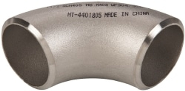 Merit Brass 04401-24 Pipe 90 ° Long Radius Elbow: 1-1/2" Fitting, 304L Stainless Steel