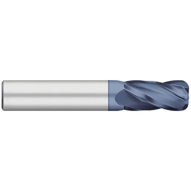 Titan USA TC73916 Corner Radius End Mill: 1/4" Dia, 1/2" LOC, 1/64" Radius, 4 Flutes, Solid Carbide