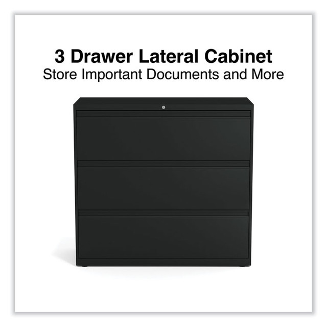 ALERA HLF4241BL Lateral File, 3 Legal/Letter/A4/A5-Size File Drawers, Black, 42" x 18.63" x 40.25"