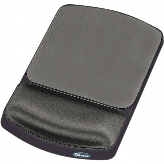 FELLOWES FEL91741 Wrist Rest & Mouse Pad: Graphite & Platinum