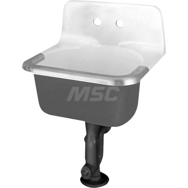 American Standard 0611100.020 Pedestal Sink Top: Vitreous China