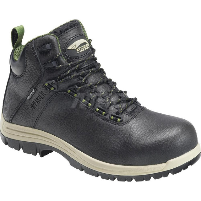 Footwear Specialities Int'l A7282-9M Work Boot: Size 9, 6" High, Leather, Composite & Safety Toe, Safety Toe