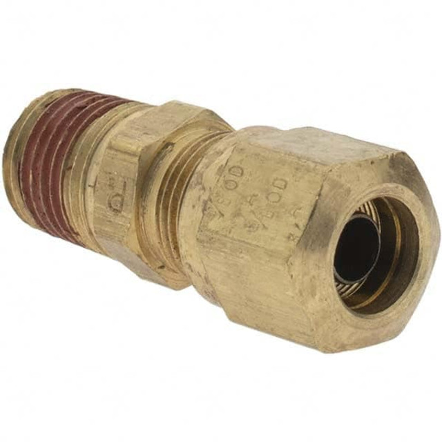 Parker 10764 Compression Tube Connector: 1/4" Thread, Compression x MNPT