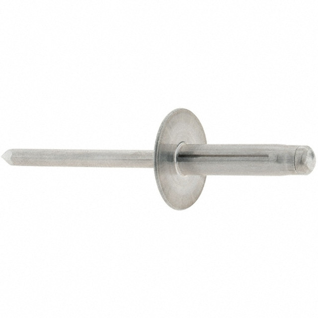 RivetKing. ABL0625P100 Peel Blind Rivet: Large Flange Head, Aluminum Body, Aluminum Mandrel