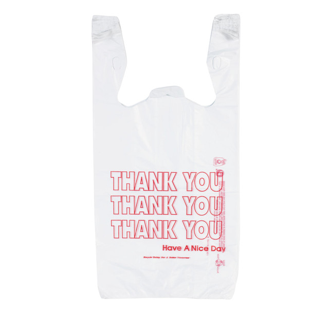 INTEGRATED BAGGING SYSTEMS Inteplast IBSTHW2VAL  Hilex Poly Thank You Bags, 21inH x 11 1/2inW x 6 1/2inD, White, Pack Of 500