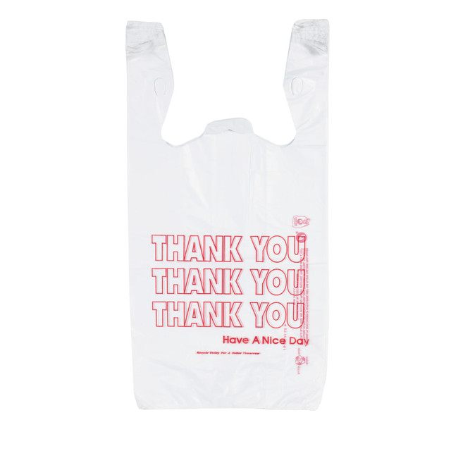 INTEGRATED BAGGING SYSTEMS IBSTHW2VAL Inteplast Hilex Poly Thank You Bags, 21inH x 11 1/2inW x 6 1/2inD, White, Pack Of 500