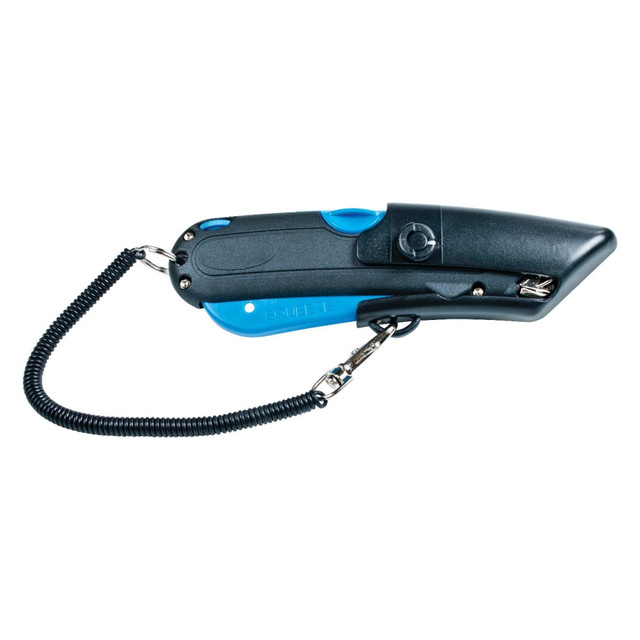 CONSOLIDATED STAMP MFG CO 091524 Cosco EasyCut Self-Retracting Cutter With Holster, Black CONSOLIDATED STAMP MFG CO 091524 Cosco EasyCut Self-Retracting Cutter With Holster, Black