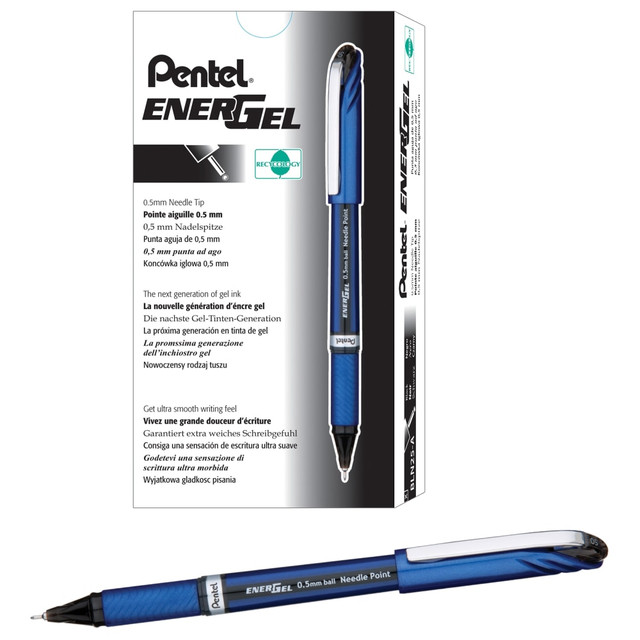PENTEL OF AMERICA, LTD. BLN25-A Pentel EnerGel NV Liquid Gel Pens, Fine Point, 0.5 mm, Black Ink, Pack Of 12 Pens PENTEL OF AMERICA, LTD. BLN25-A Pentel EnerGel NV Liquid Gel Pens, Fine Point, 0.5 mm, Black Ink, Pack Of 12 Pens