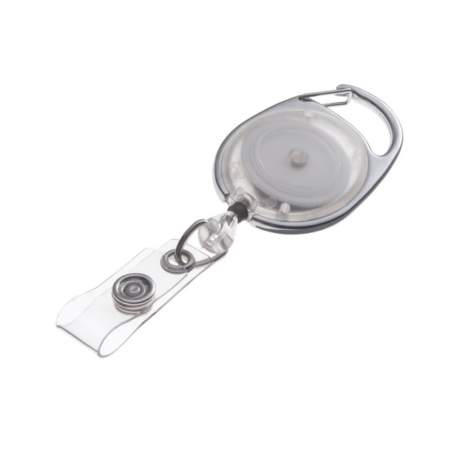 ACCO BRANDS USA, LLC 3748080 Swingline GBC Translucent Retractable Carabiner Badge Reels, Clear, Pack Of 25 ACCO BRANDS USA, LLC 3748080 Swingline GBC Translucent Retractable Carabiner Badge Reels, Clear, Pack Of 25