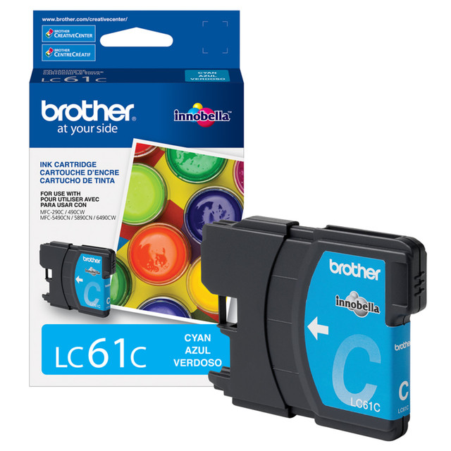 BROTHER INTL CORP BRTLC61CS Brother LC61 Cyan Ink Cartridge, LC61C BROTHER INTL CORP BRTLC61CS Brother LC61 Cyan Ink Cartridge, LC61C