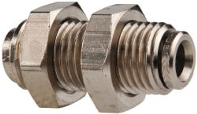 Norgren 120290400 Push-To-Connect Tube to Tube Tube Fitting: Pneufit Bulkhead Union, Straight, M14 x 1.5 Thread, 1/4" OD