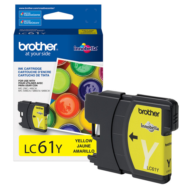 BROTHER INTL CORP Brother BRTLC61YS  LC61 Yellow Ink Cartridge, LC61Y