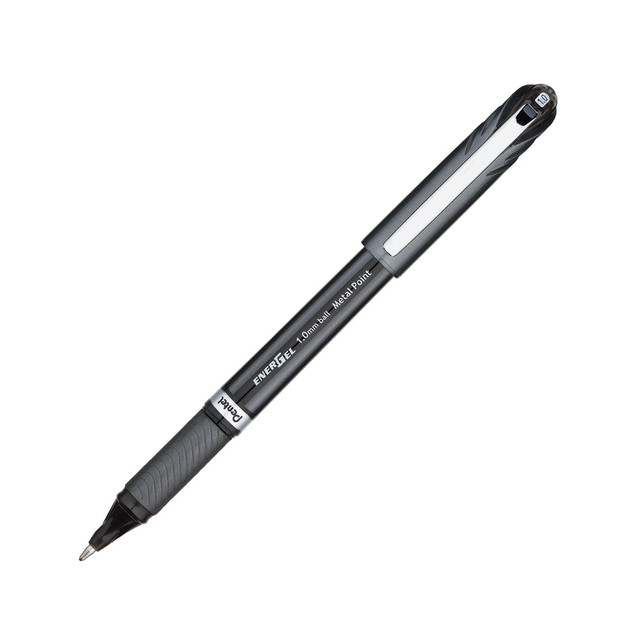 PENTEL OF AMERICA, LTD. Pentel BL30A  EnerGel NV Liquid Gel Pens, Bold Point, 1.0 mm, Black Ink, Pack Of 12 Pens