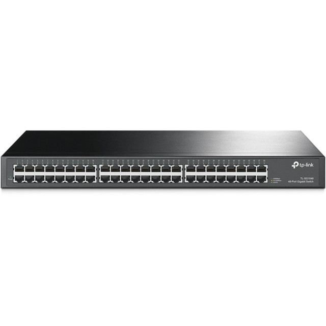 TP LINK TP-LINK TL-SG1048  TL-SG1048 - 48-Port Gigabit Ethernet Switch - Plug and Play - Sturdy Metal w/ Shielded Ports - Rackmount - Fanless - Traffic Optimization - Unmanaged - Black