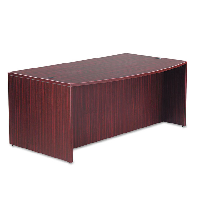 ALERA VA22-7236MY Alera Valencia Series Bow Front Desk Shell, 71" x 41.38" x 29.63", Mahogany