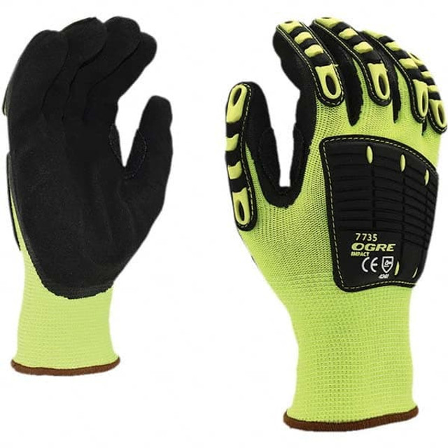 Cordova 7735L General Purpose Work Gloves: Large, Nitrile Coated, Polyester