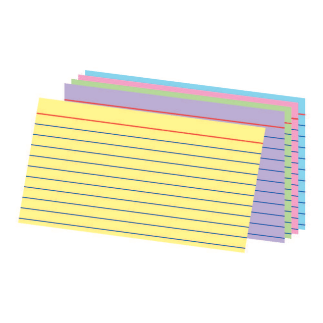 Office Depot OD40280 Brand Ruled Rainbow Index Cards, 3in x 5in, Assorted Colors, Pack Of 100 Office Depot OD40280 Brand Ruled Rainbow Index Cards, 3in x 5in, Assorted Colors, Pack Of 100