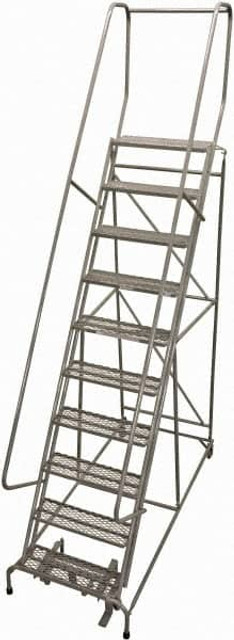 Cotterman D0470047-21 Steel Rolling Ladder: 10 Step