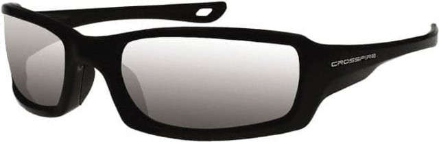 CrossFire 2063 Safety Glass: Scratch-Resistant, Polycarbonate, Silver Mirror Lenses, Full-Framed, UV Protection
