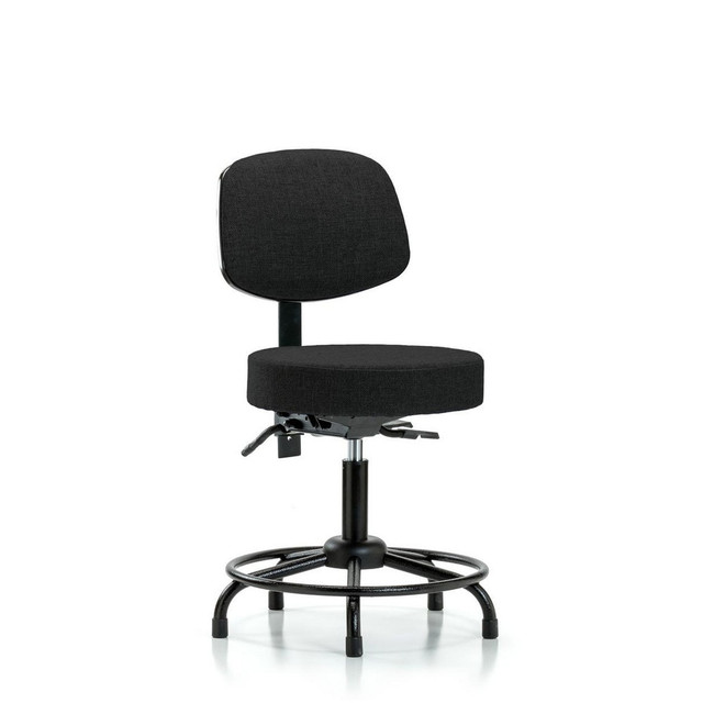 Blue Ridge Ergonomics MSC41873 Adjustable Height Swivel Stool: Olefin, 24" Seat Width, 24" Seat Depth