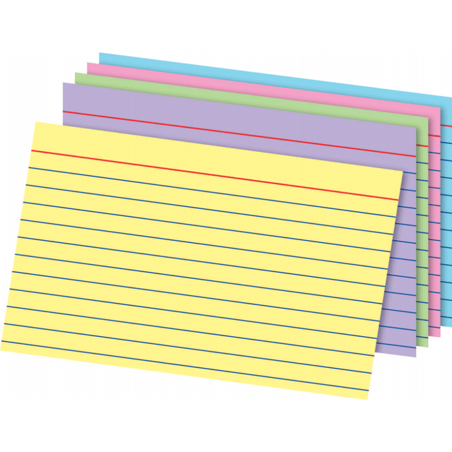 OFFICE DEPOT OD34610  Brand Index Cards, 4in x 6in, Rainbow, Pack Of 100