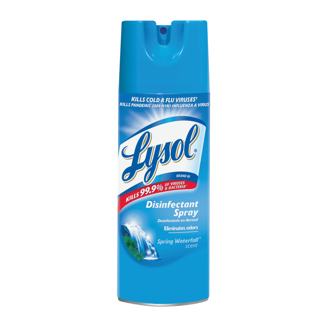 RECKITT BENCKISER 2845 Lysol Spring Waterfall Disinfectant Spray - Ready-To-Use Spray - 12.5 fl oz (0.4 quart) - Spring Waterfall Scent - 1 Each - Clear