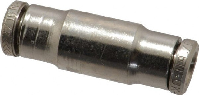 Norgren 120200300 Push-To-Connect Tube to Tube Tube Fitting: Pneufit Union, Straight, 3/16" OD