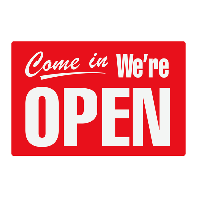 CONSOLIDATED STAMP MFG CO 098012 Cosco Open/Closed 2-Sided Sign, 8in x 12in, Red