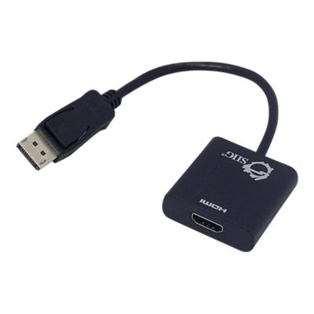 SIIG, INC. CB-DP0Q11-S1 SIIG DisplayPort to HDMI Adapter - Adapter - DisplayPort male to HDMI female - 9.6 in - black