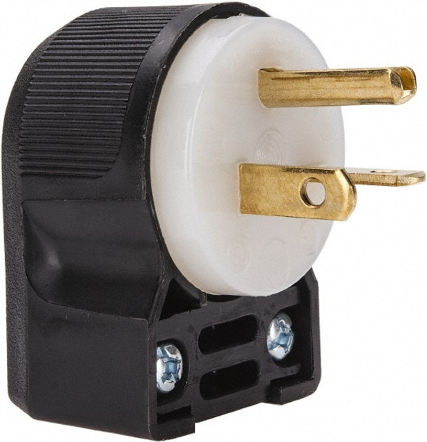 Hubbell Wiring Device-Kellems HBL5466CA Straight Blade Plug: 6-20P, 250VAC, Black & White