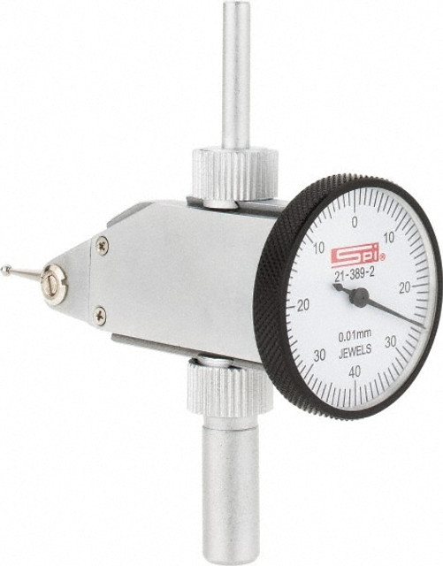 SPI 21-389-2 Dial Test Indicators: 0.8 Min, 0-40-0, 0.013 mm Accuracy, Vertical