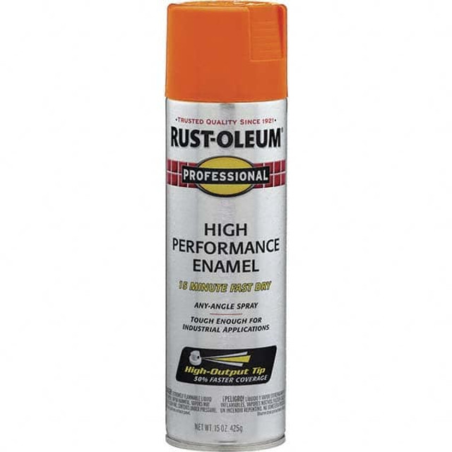 Rust-Oleum 7555838 Rustproof Enamel Spray Paint: Safety Orange, Gloss, 15 oz