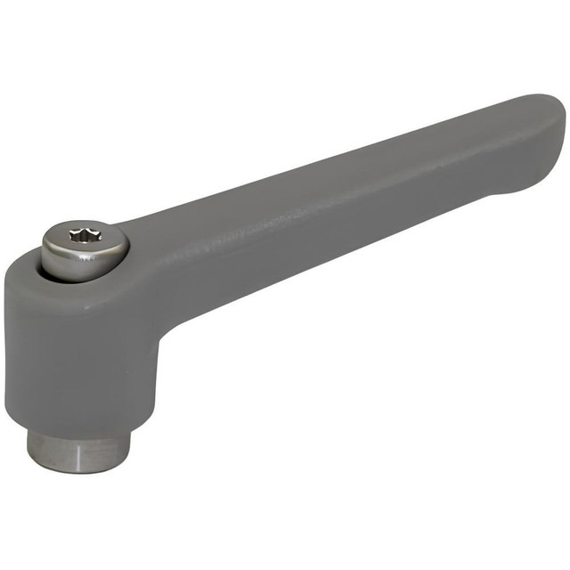 J.W. Winco 8NS34K Threaded Adjustable Clamping Handle: M8 x 1.25 Thread, 18.2 mm Hub Dia, Fiberglass Reinforced Nylon Thermoplastic