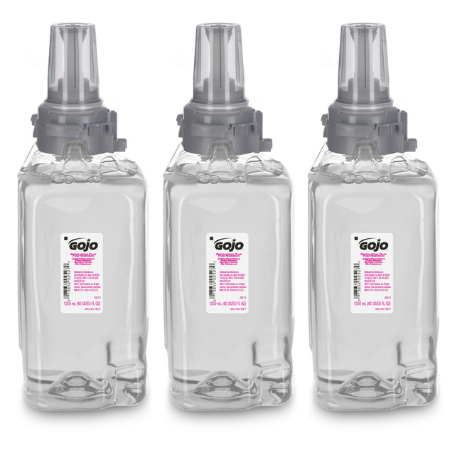 GOJO INDUSTRIES INC 881203CT GOJO ADX-2 Antibacterial Foam Hand Wash Soap, Plum Scent, Carton Of 3 Refills GOJO INDUSTRIES INC 881203CT GOJO ADX-2 Antibacterial Foam Hand Wash Soap, Plum Scent, Carton Of 3 Refills