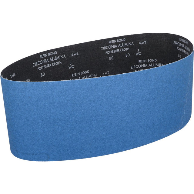 Norton 78072728935 Abrasive Belt: 6" Wide, 48" Long, 80 Grit, Zirconia Alumina