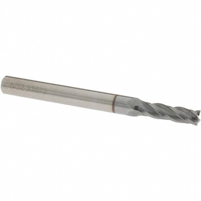 OSG 404-156208 Square End Mill: 5/32'' Dia, 9/16'' LOC, 3/16'' Shank Dia, 2'' OAL, 4 Flutes, Solid Carbide