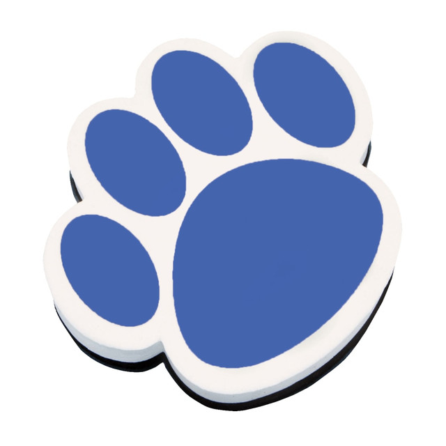 Ashley ASH10002-6 Productions Magnetic Whiteboard Erasers, 3 3/4in, Blue Paw, Pack Of 6 Ashley ASH10002-6 Productions Magnetic Whiteboard Erasers, 3 3/4in, Blue Paw, Pack Of 6