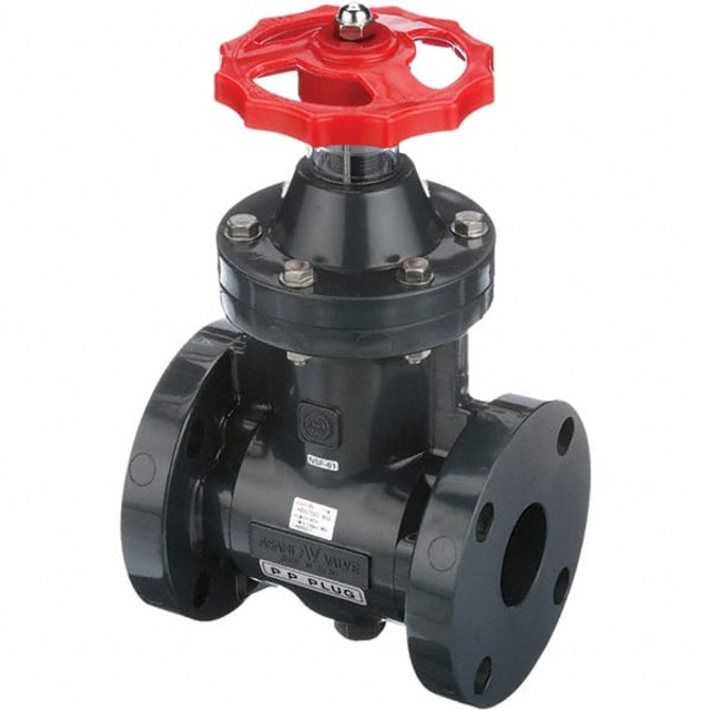 Asahi 1251040 Gate Valve: Gate, 4" Pipe, Flanged, Polyvinylchloride