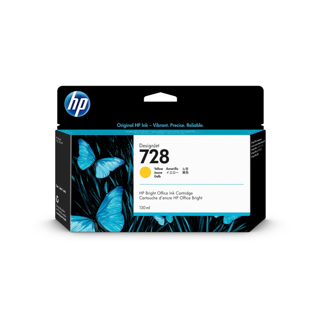 HP INC. HP F9J65A  728 DesignJet Yellow Ink Cartridge, F9J65A