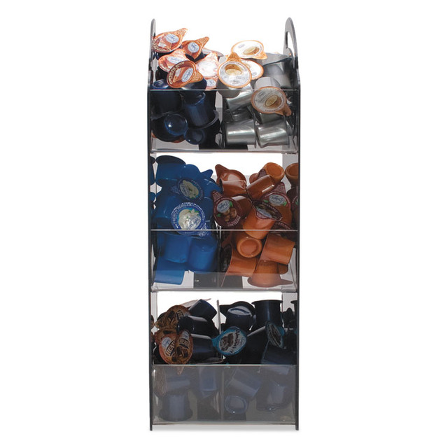 ADVANTUS CORPORATION Vertiflex® Commercial Grade VFCT18 Compact Condiment Organizer, 6 Compartments, 6.13 x 8 x 18, Black