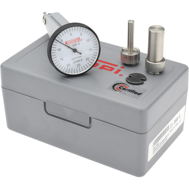 SPI CMS160726108 Dial Test Indicators: 0.5 Min, 0-25-0, 0.013 mm Accuracy, Vertical